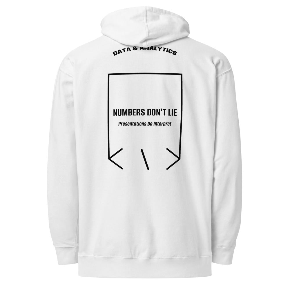 Numbers Don't Lie — White Black back mockup