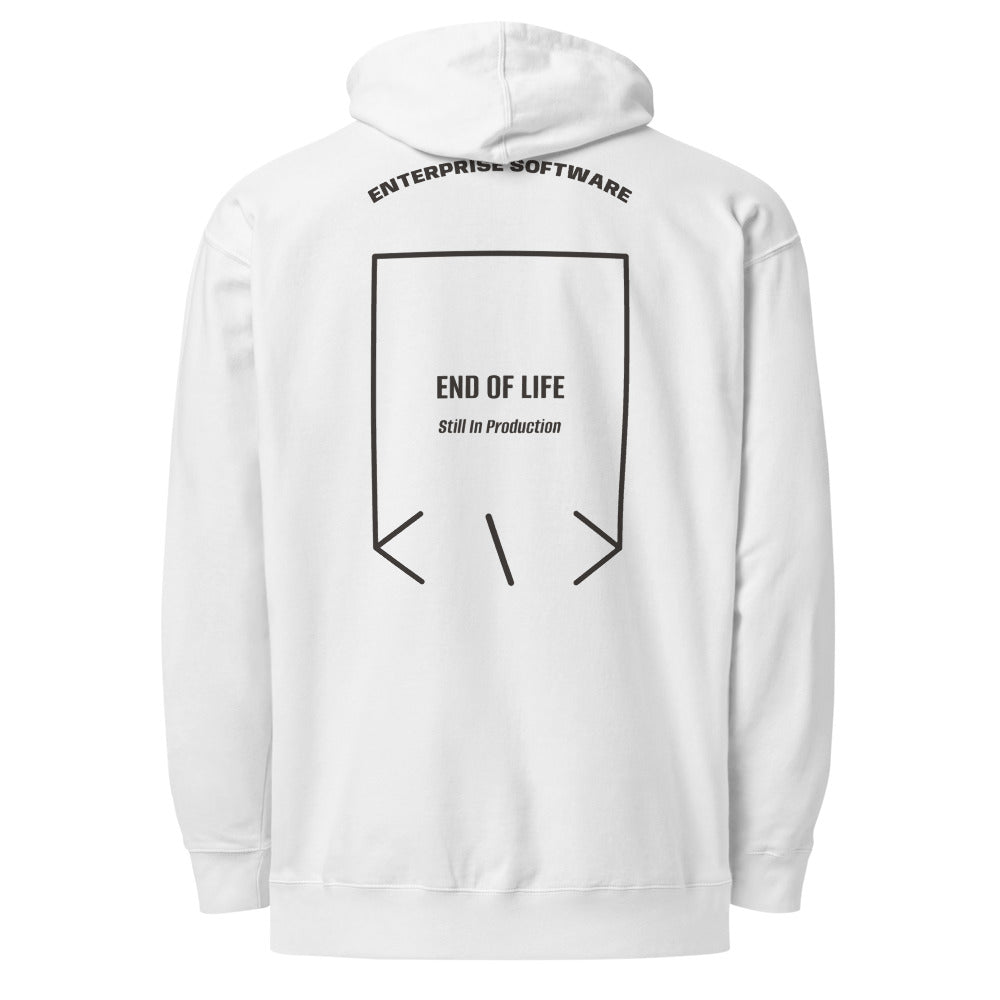 End Of Life — White Charcoal Heather back mockup