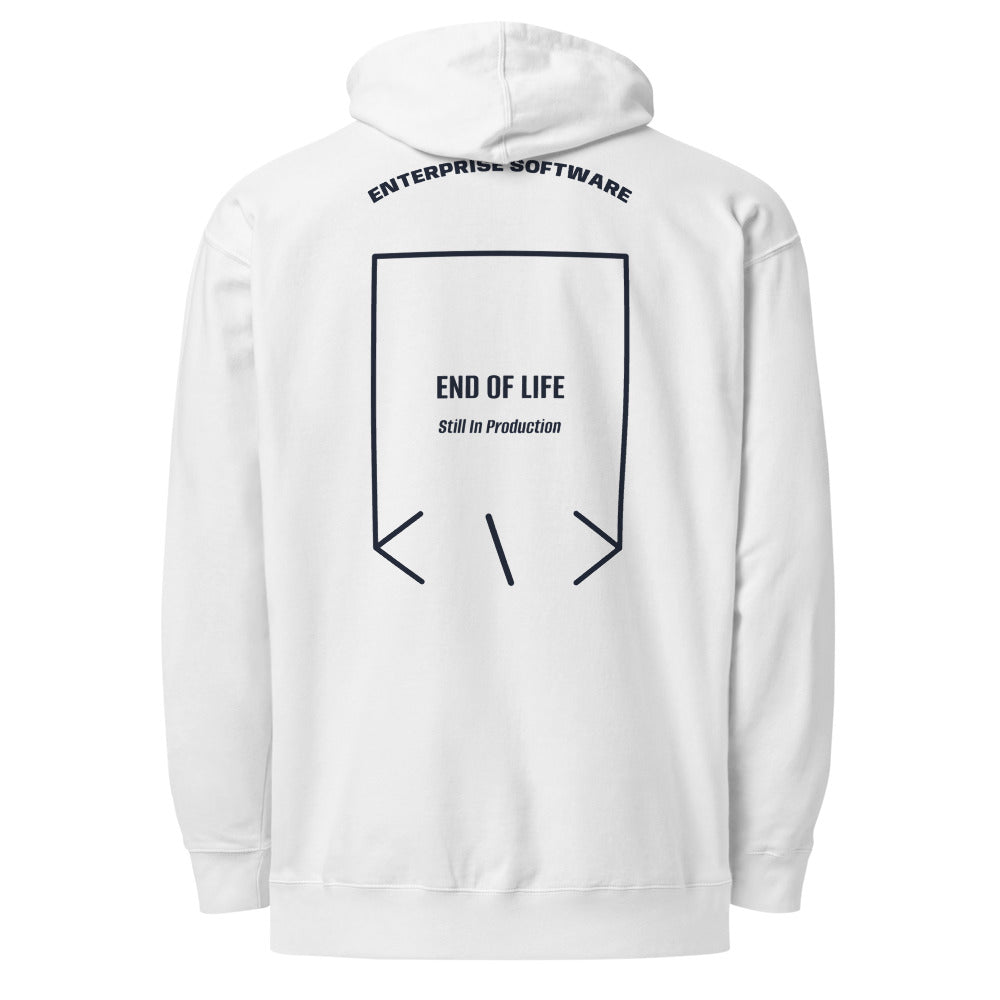 End Of Life — White Classic Navy back mockup