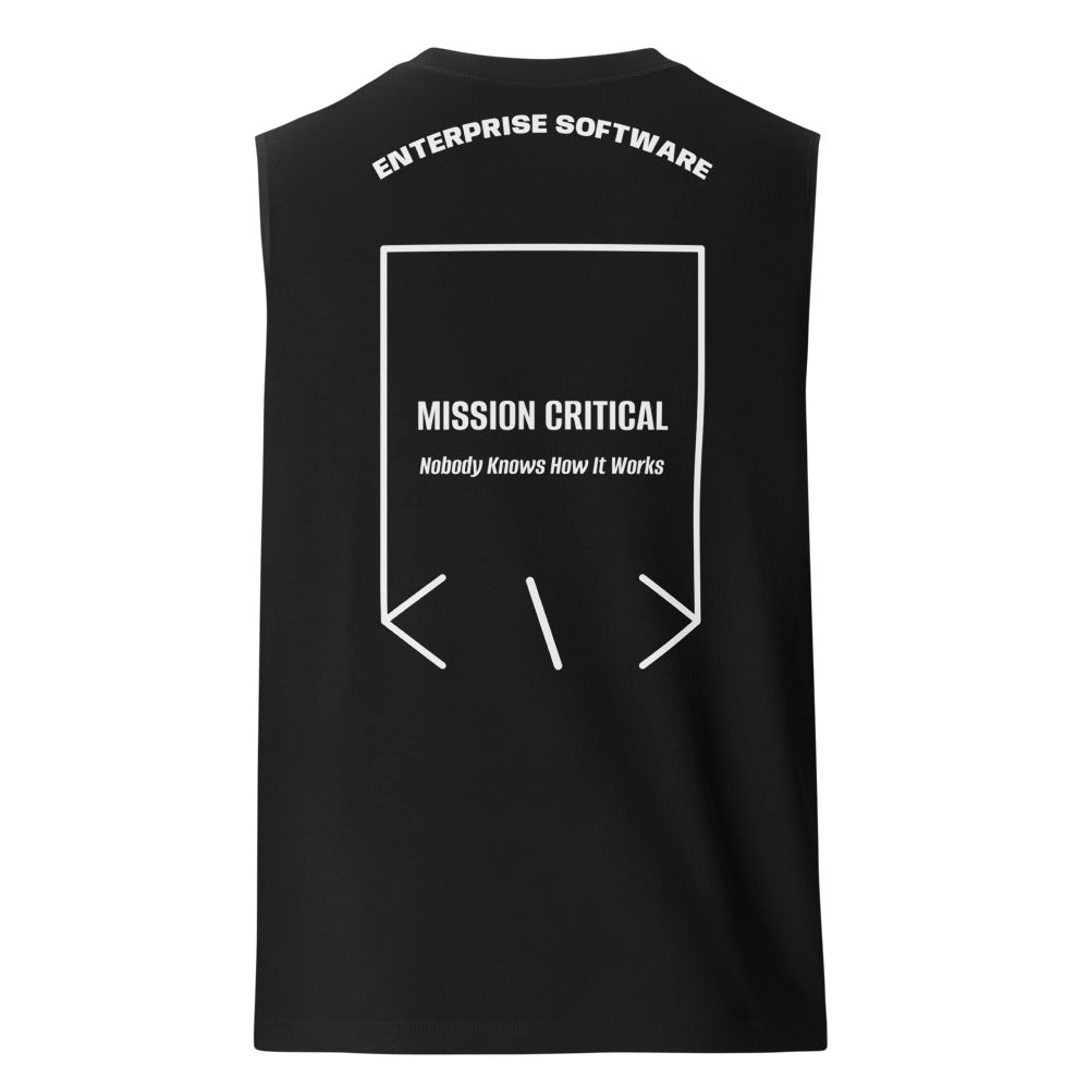 Mission Critical — Black White back mockup