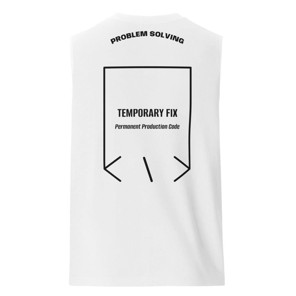 Temporary Fix — White Black back mockup