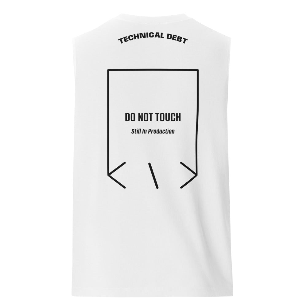 Do Not Touch — White Black back mockup