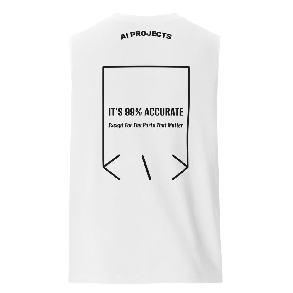 It's 99% Accurate — White Black back mockup
