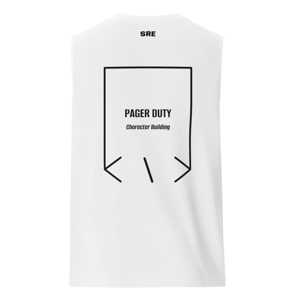 Pager Duty — White Black back mockup