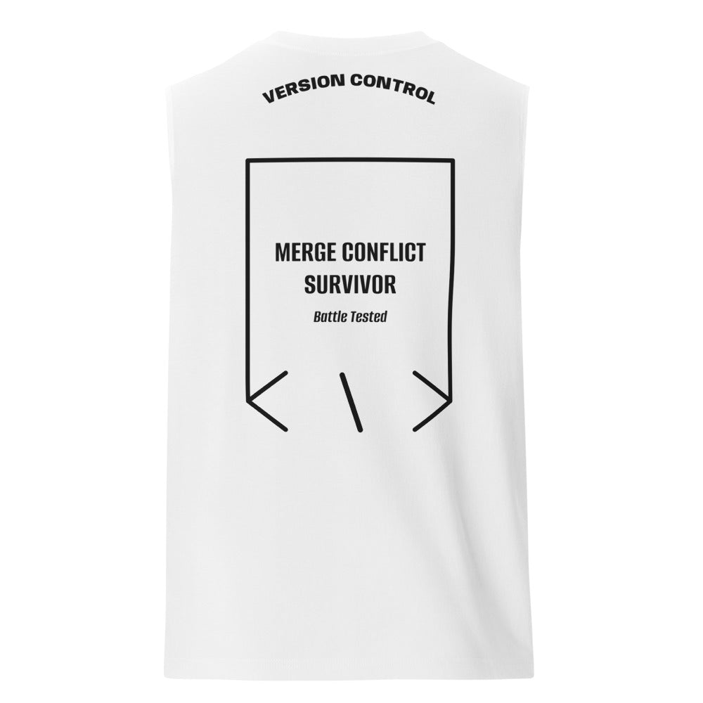 Merge Conflict Survivor — secondary back mockup