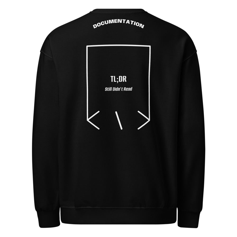 TL;DR — Black White back mockup