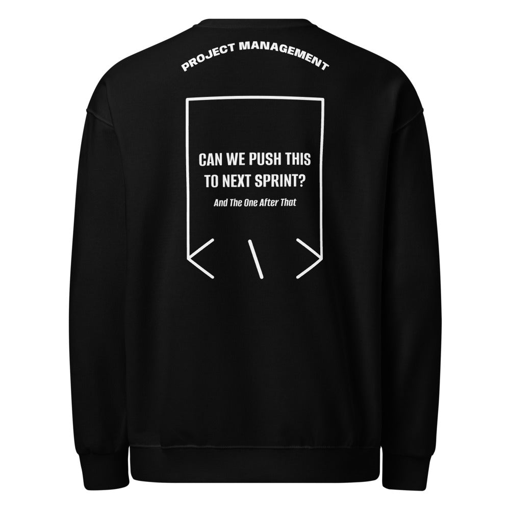 Can We Push This To Next Sprint? — Black White back mockup