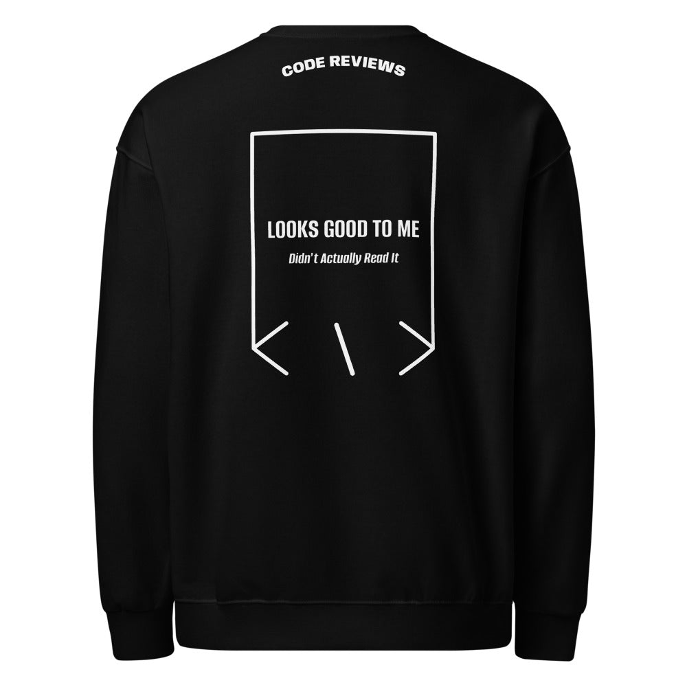 Looks Good To Me — Black White back mockup