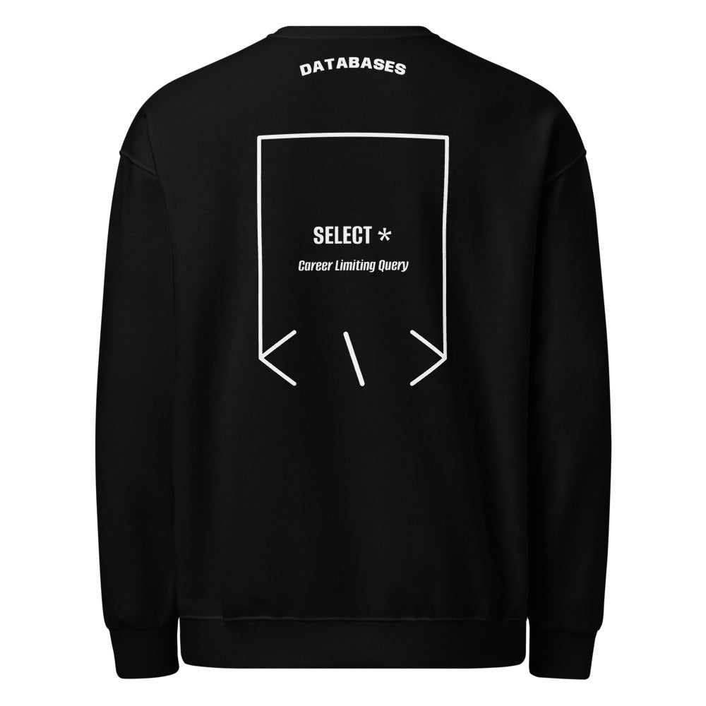 SELECT * — Black White back mockup