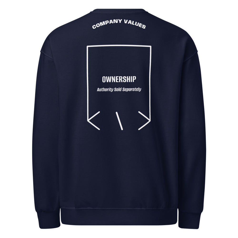 Ownership — J. Navy White back mockup