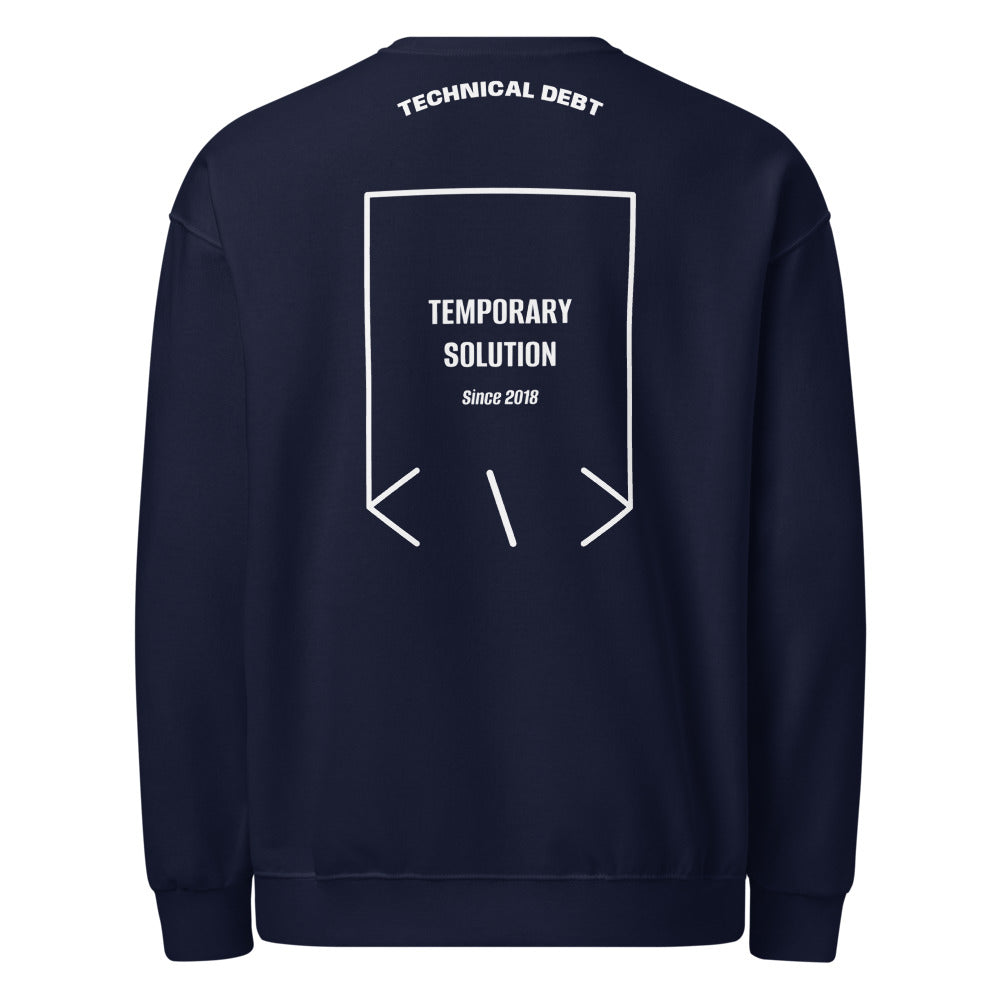 Temporary Solution — J. Navy White back mockup