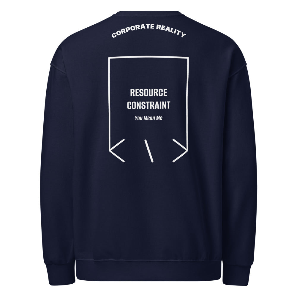 Resource Constraint — J. Navy White back mockup
