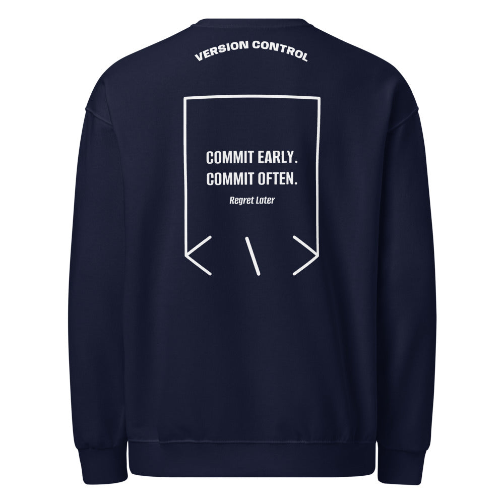 Commit Early. Commit Often. — secondary back mockup