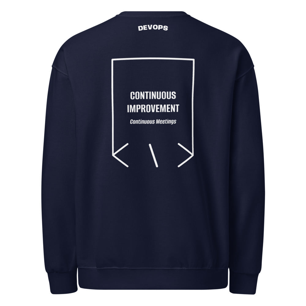 Continuous Improvement — J. Navy White back mockup
