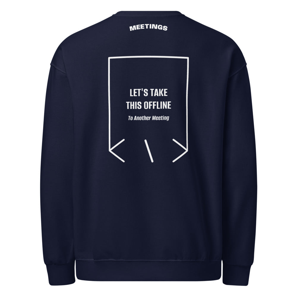 Let's Take This Offline — J. Navy White back mockup