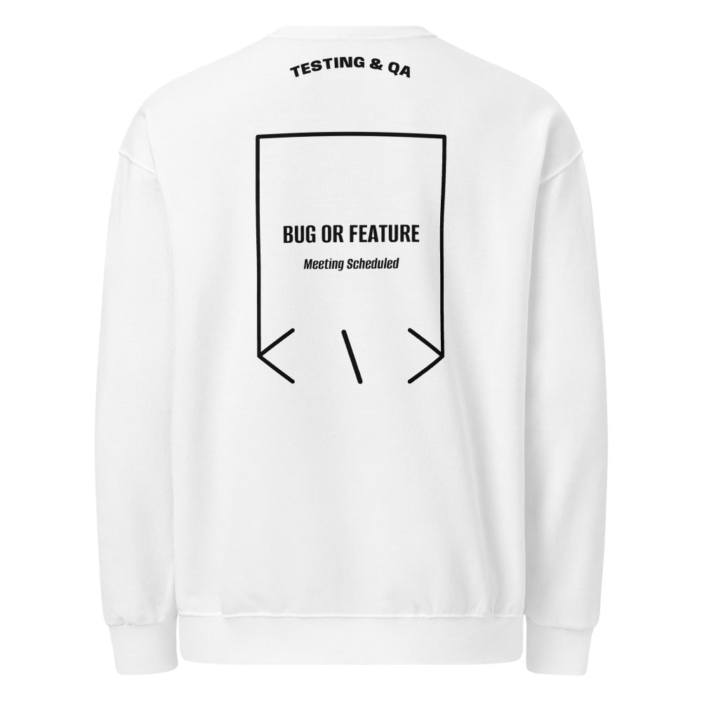 Bug Or Feature — White Black back mockup