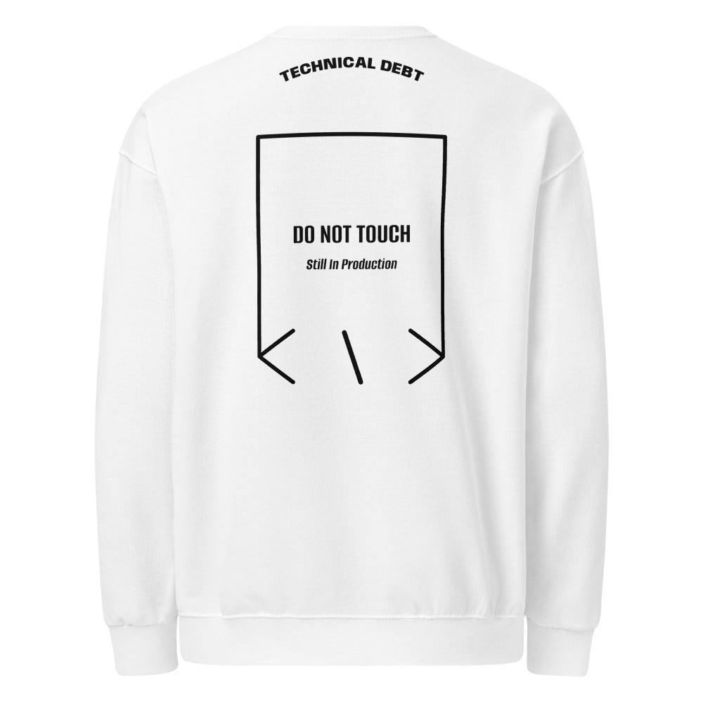 Do Not Touch — White Black back mockup