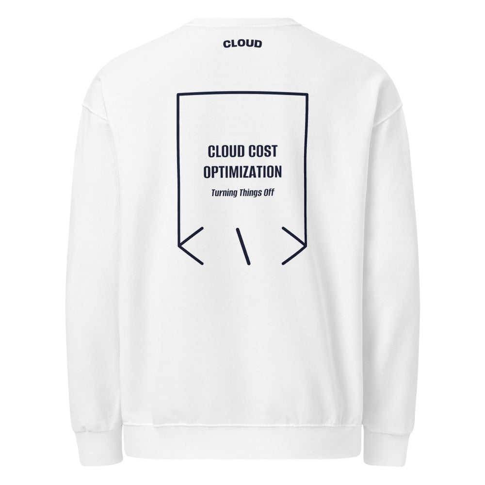 Cloud Cost Optimization — White J. Navy back mockup