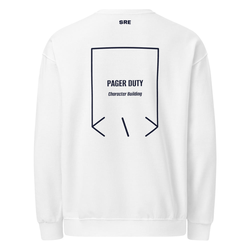 Pager Duty — White J. Navy back mockup
