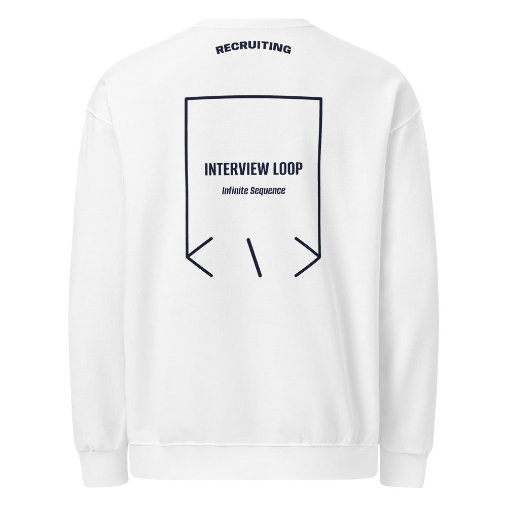 Interview Loop — White J. Navy back mockup