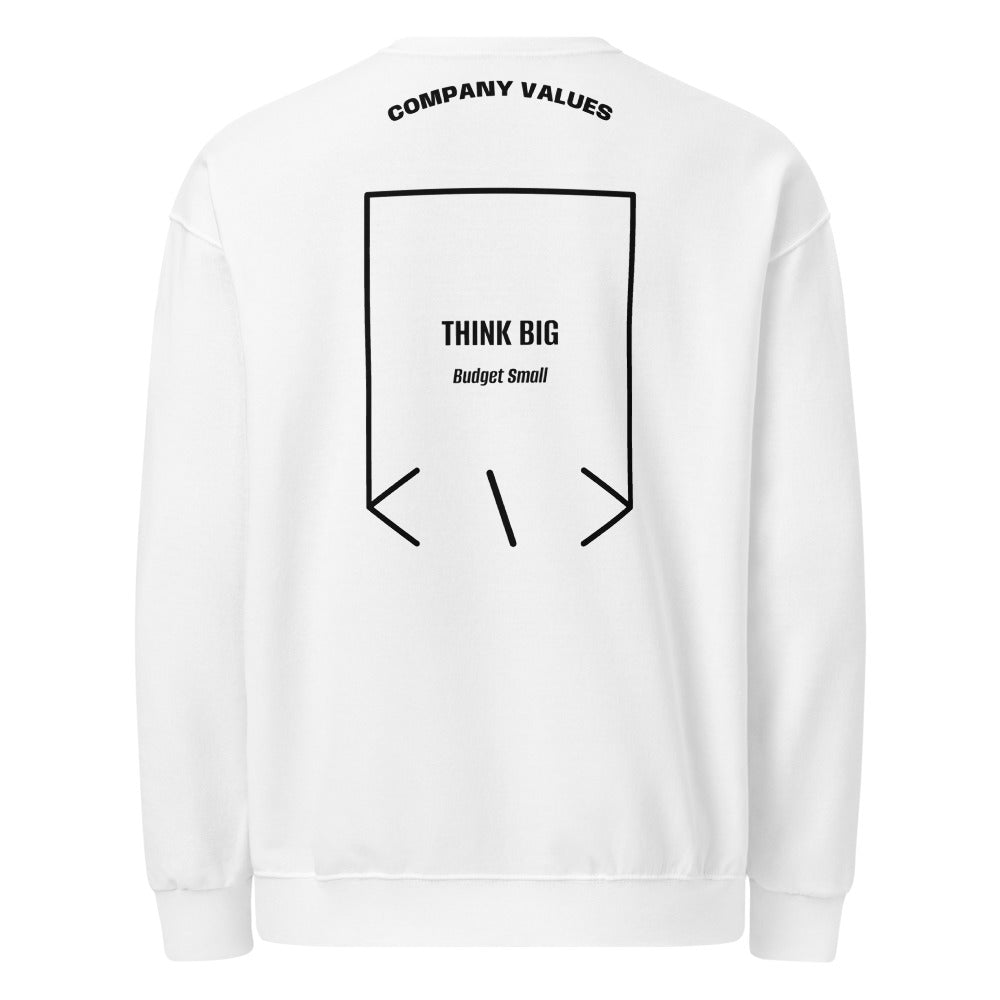 Think Big — White Black back mockup