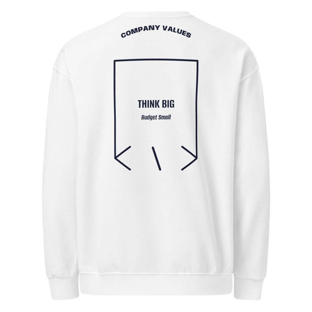 Think Big — White J. Navy back mockup