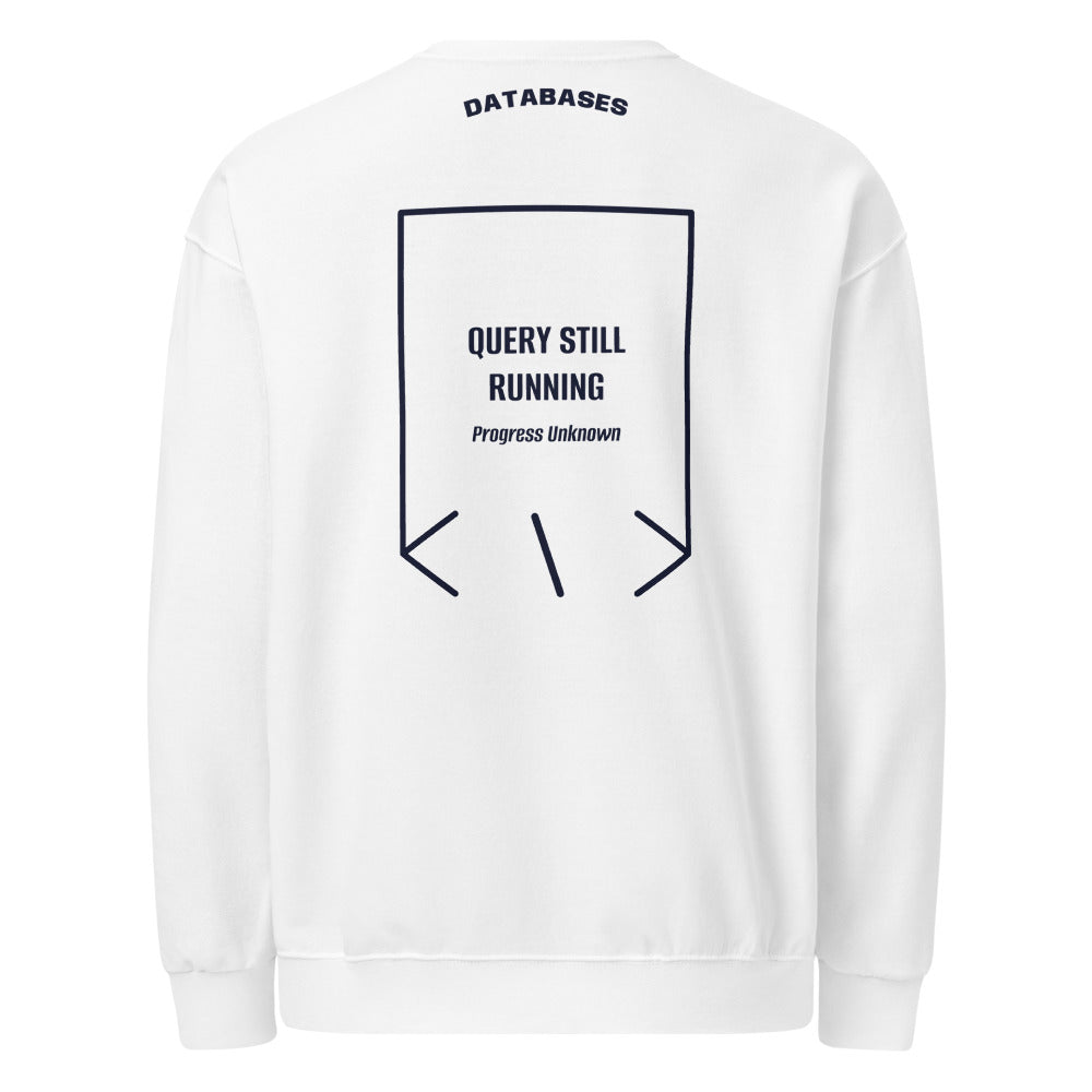 Query Still Running — secondary back mockup