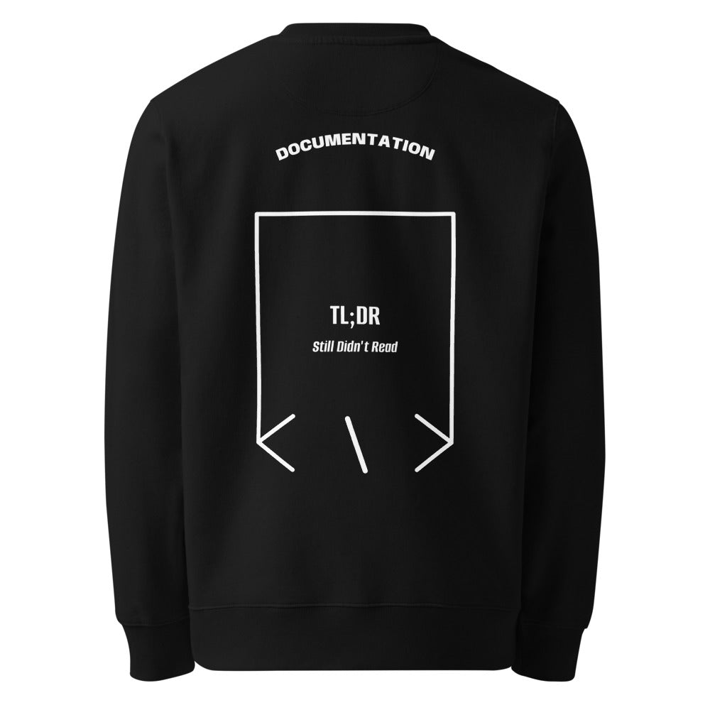 TL;DR — Black White back mockup