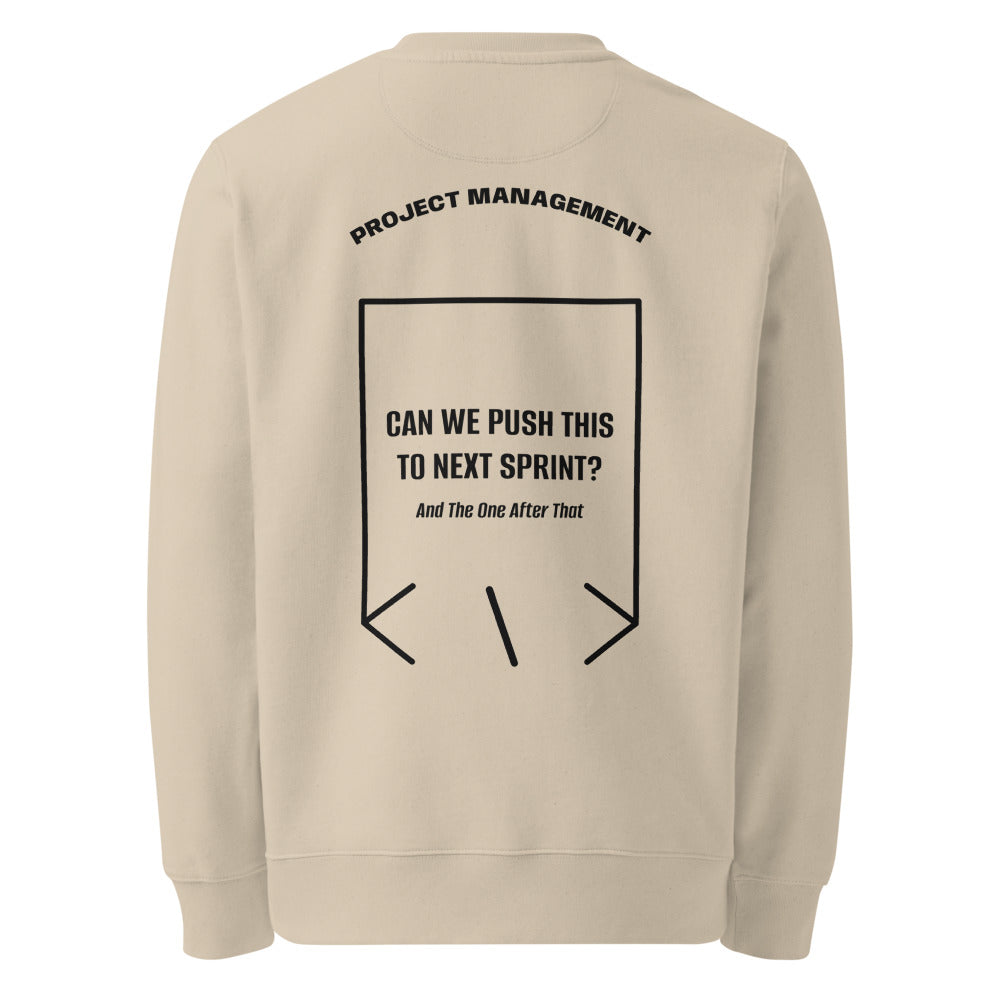 Can We Push This To Next Sprint? — secondary back mockup