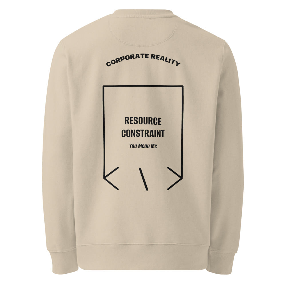 Resource Constraint — Desert Dust Black back mockup