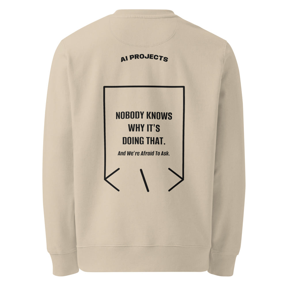 Nobody Knows Why It's Doing That. — Desert Dust Black back mockup