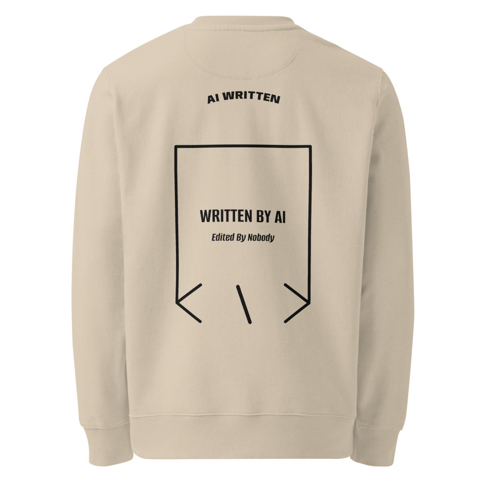 Written By AI — Desert Dust Black back mockup