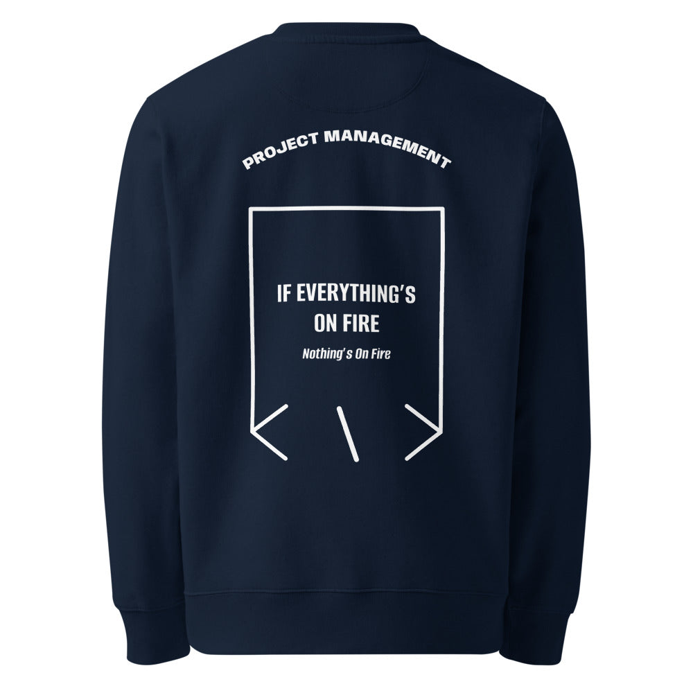 If Everything’s On Fire — French Navy White back mockup