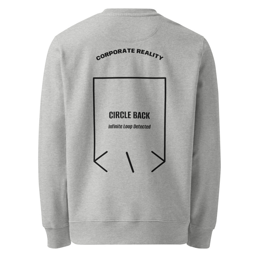 Circle Back — Heather Grey Black back mockup