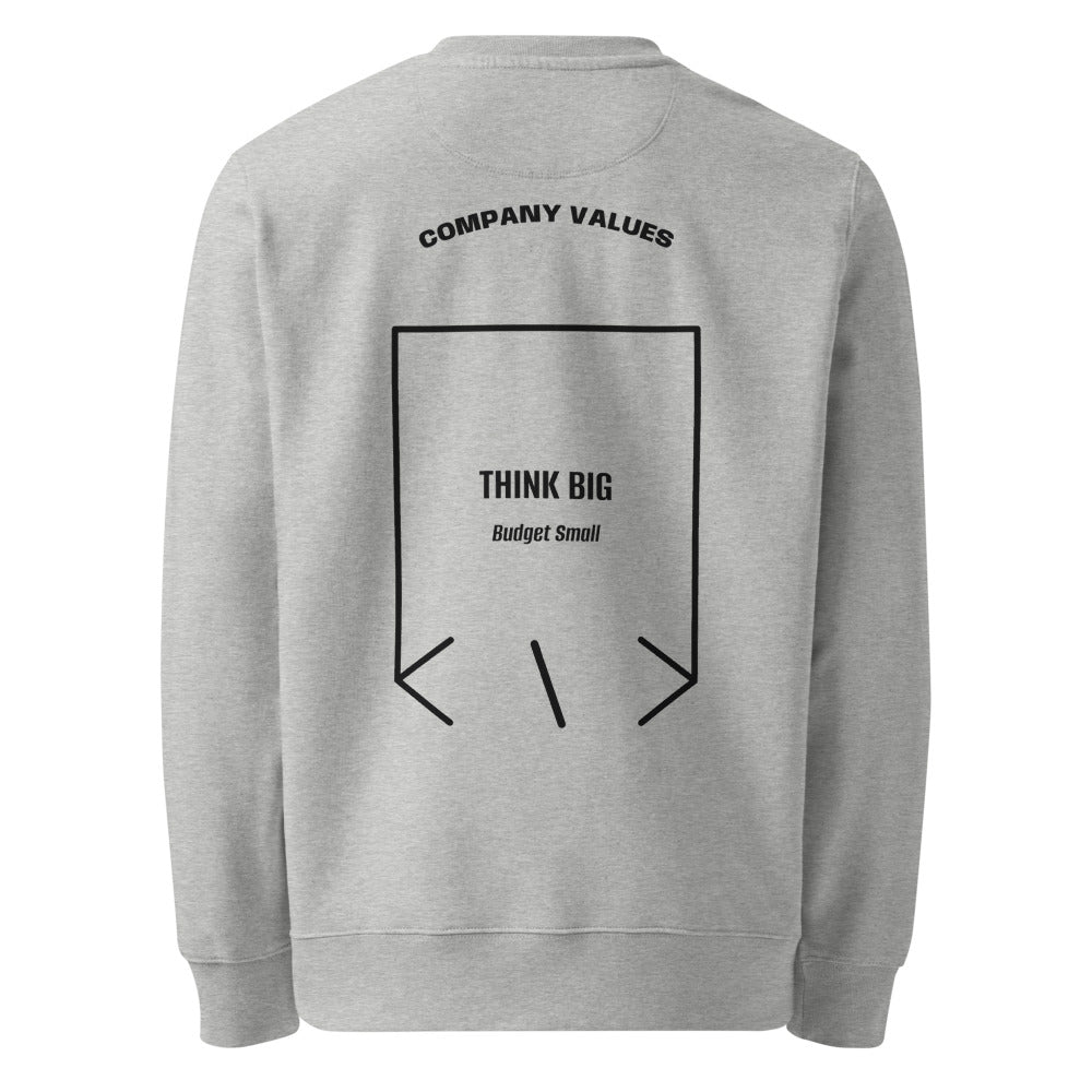Think Big — Heather Grey Black back mockup
