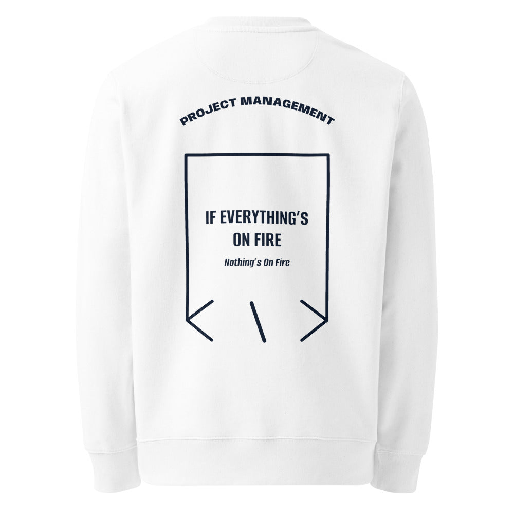 If Everything’s On Fire — White French Navy back mockup