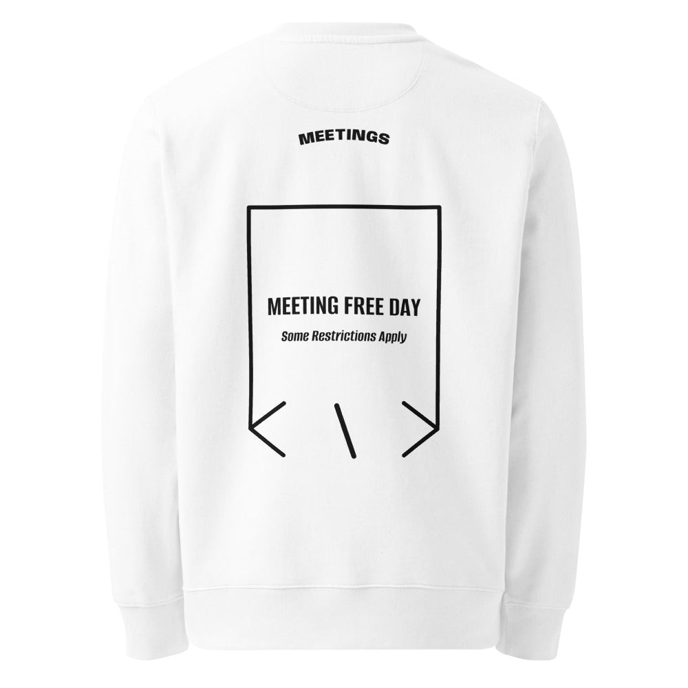 Meeting Free Day — White Black back mockup