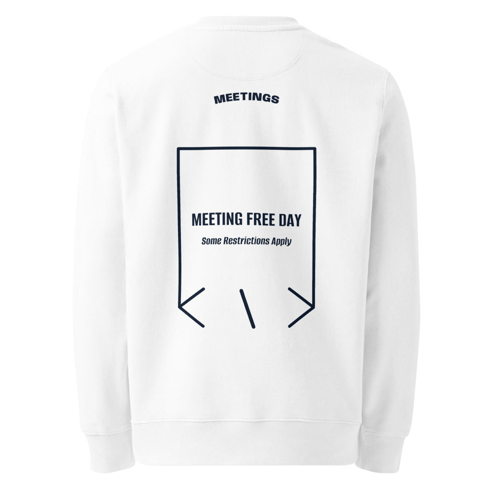 Meeting Free Day — White French Navy back mockup
