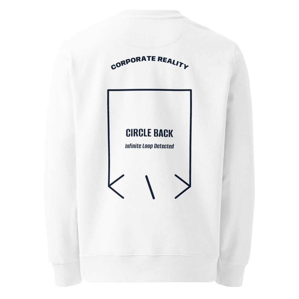 Circle Back — White French Navy back mockup