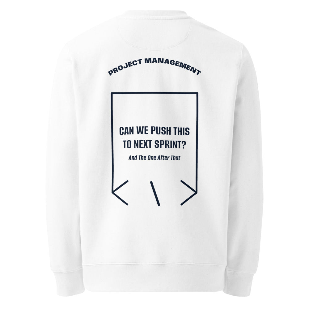 Can We Push This To Next Sprint? — White French Navy back mockup