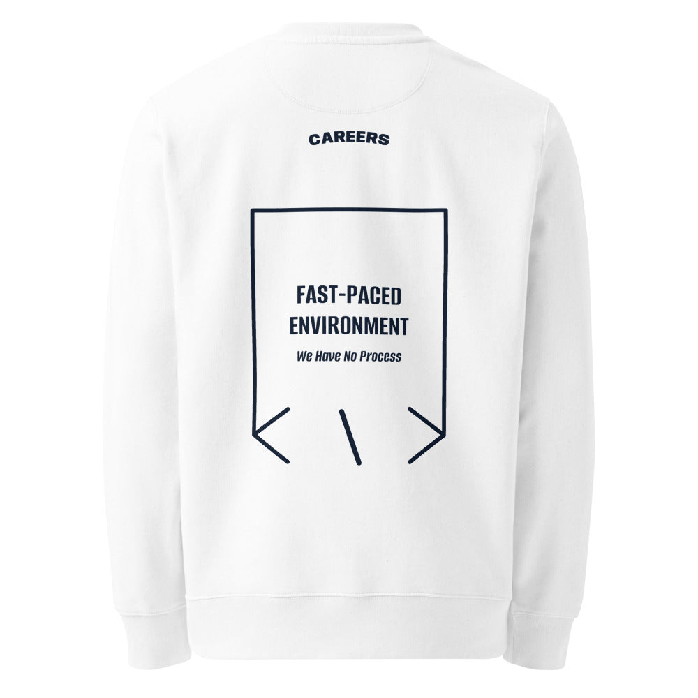Fast-Paced Environment — White French Navy back mockup