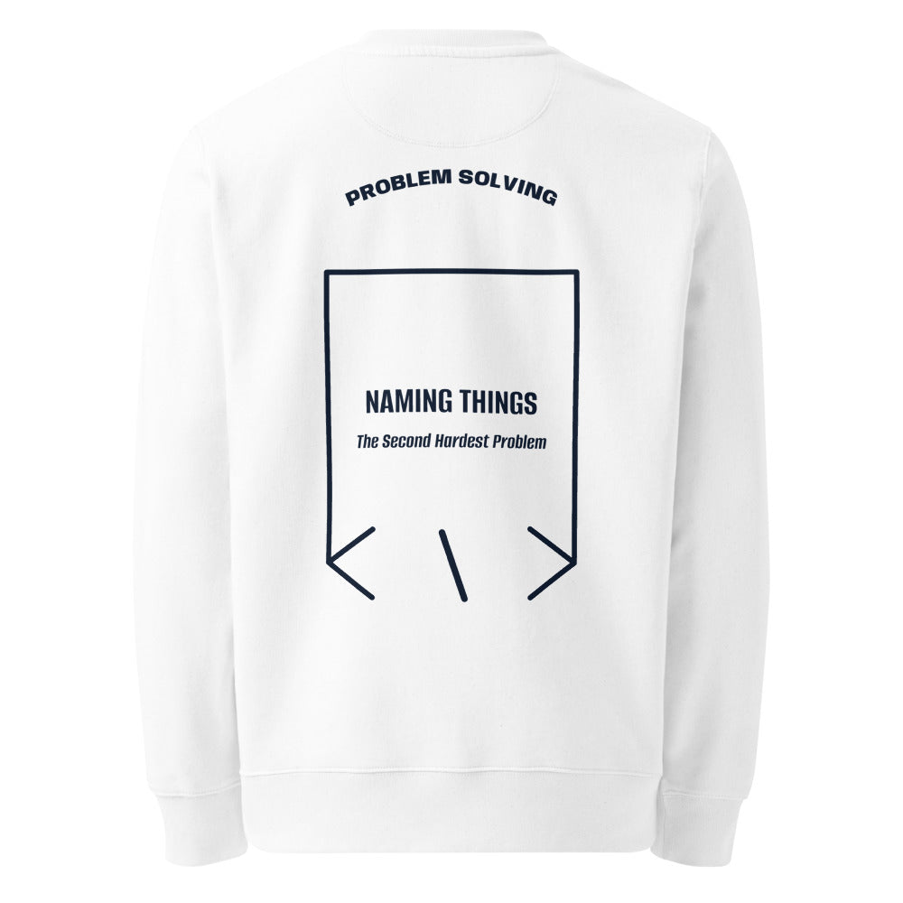 Naming Things — White French Navy back mockup