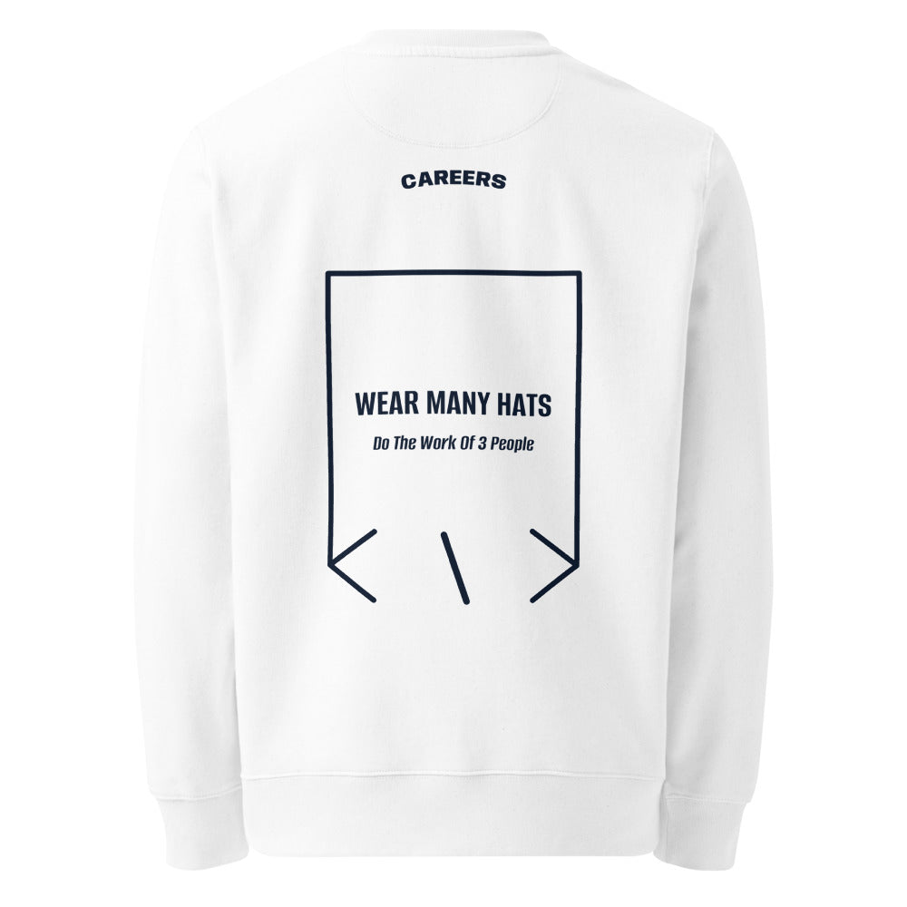 Wear Many Hats — White French Navy back mockup