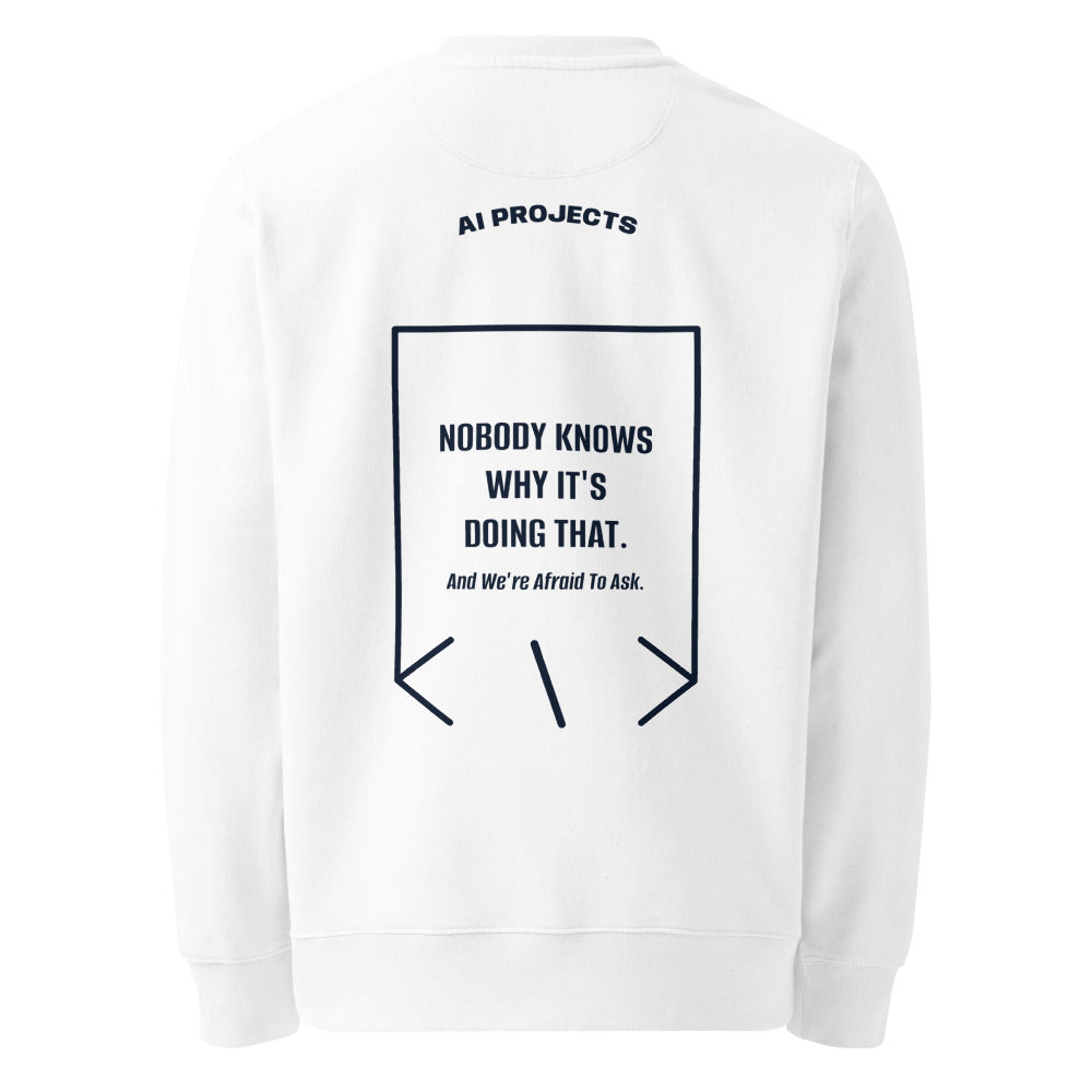 Nobody Knows Why It's Doing That. — White French Navy back mockup