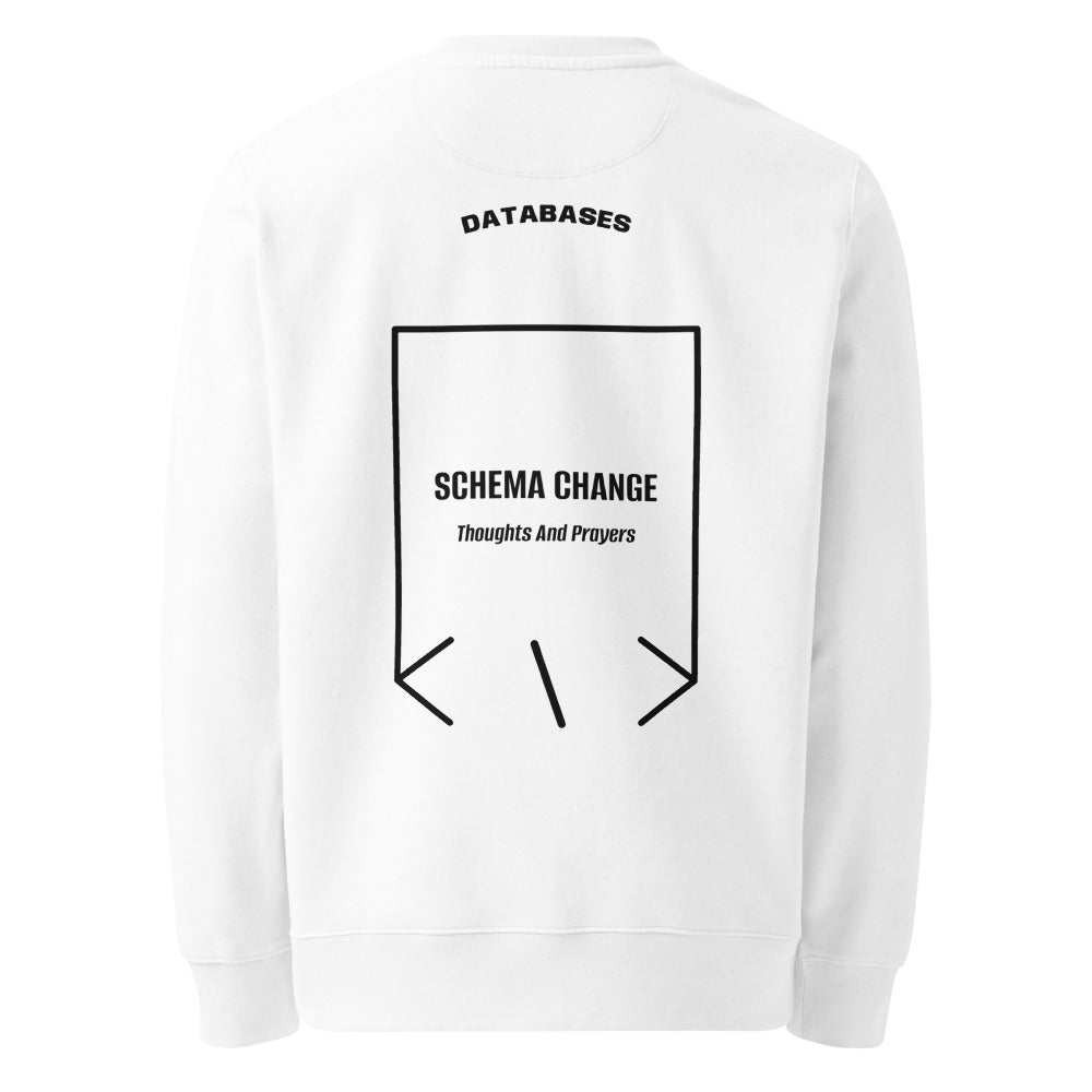 Schema Change — White Black back mockup