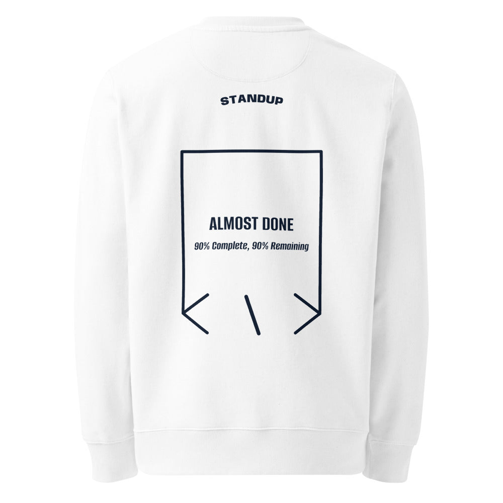 Almost Done — White French Navy back mockup