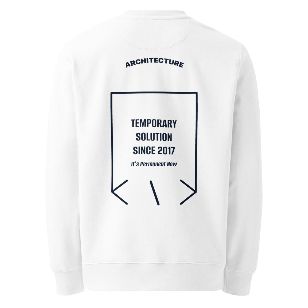 Temporary Solution Since 2017 — White French Navy back mockup