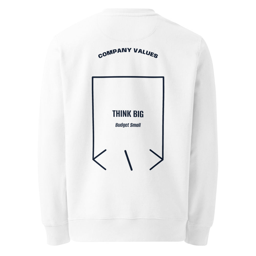 Think Big — White French Navy back mockup