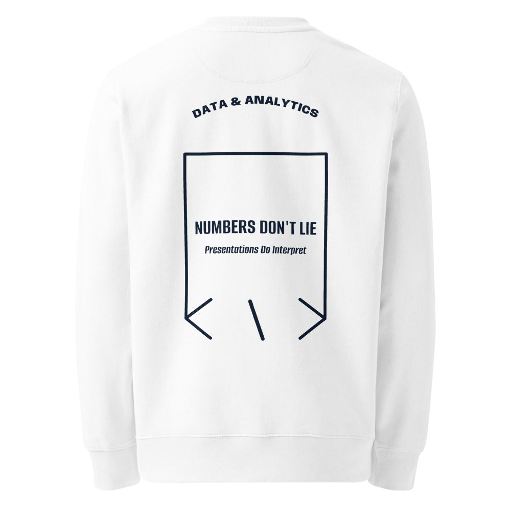 Numbers Don't Lie — White French Navy back mockup