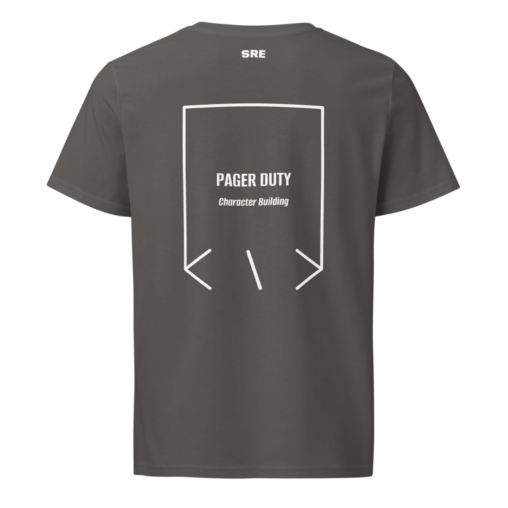 Pager Duty — Anthracite White back mockup
